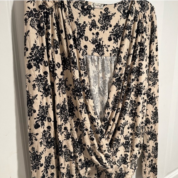 Free People Intimately Turnt Bodysuit in Cream/Black Floral - Picture 2 of 4